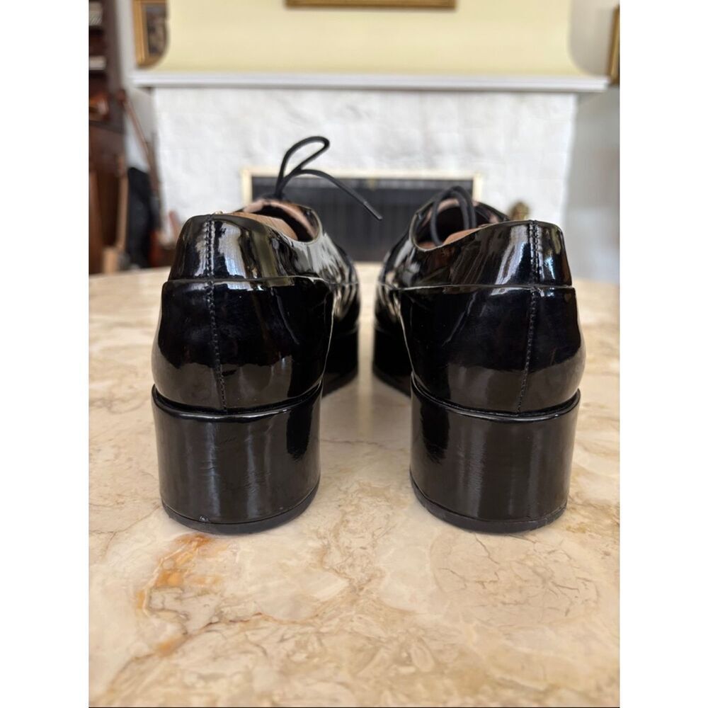 Högl Patent Leather & Leopard Pony Hair Platform Oxfords – EU 41 / UK 8 - Picture 8 of 14